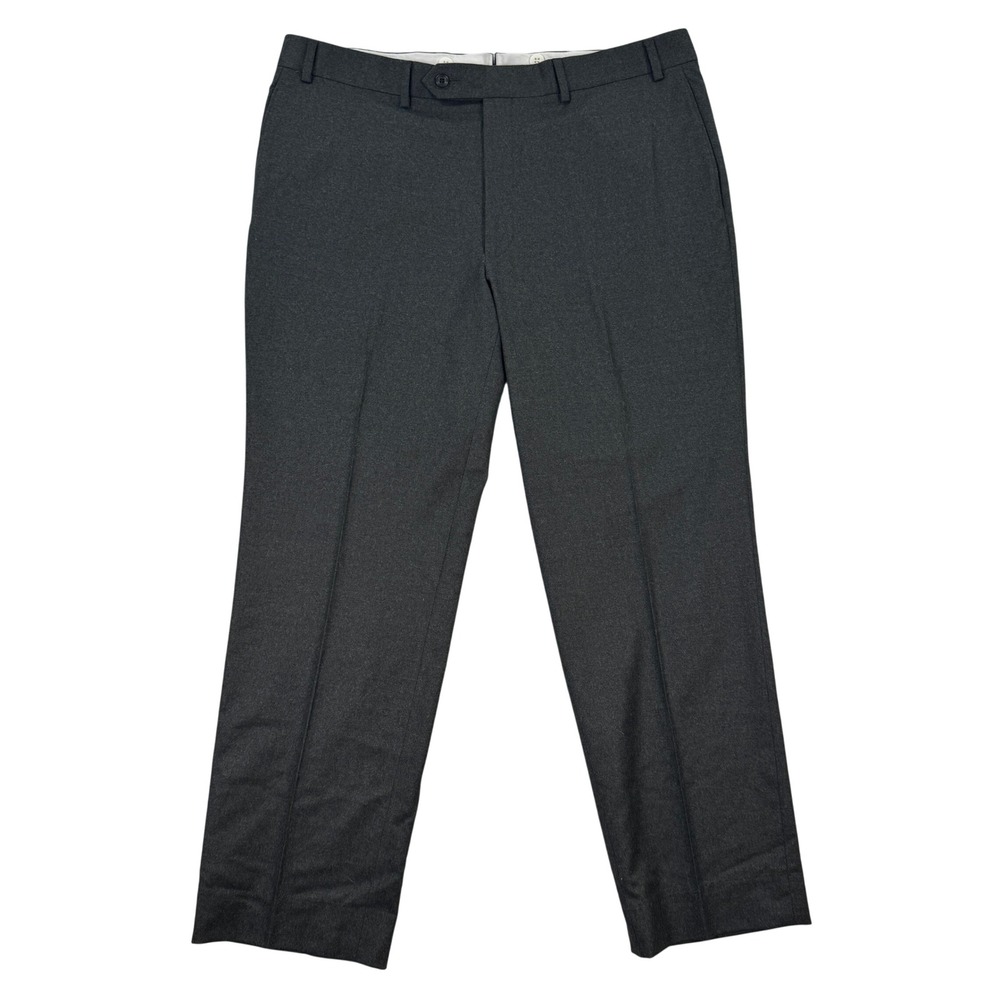 Paul Stuart James Pant Mens 38x28 s100 Wool Super 120s Charcoal Dress Slacks EUC